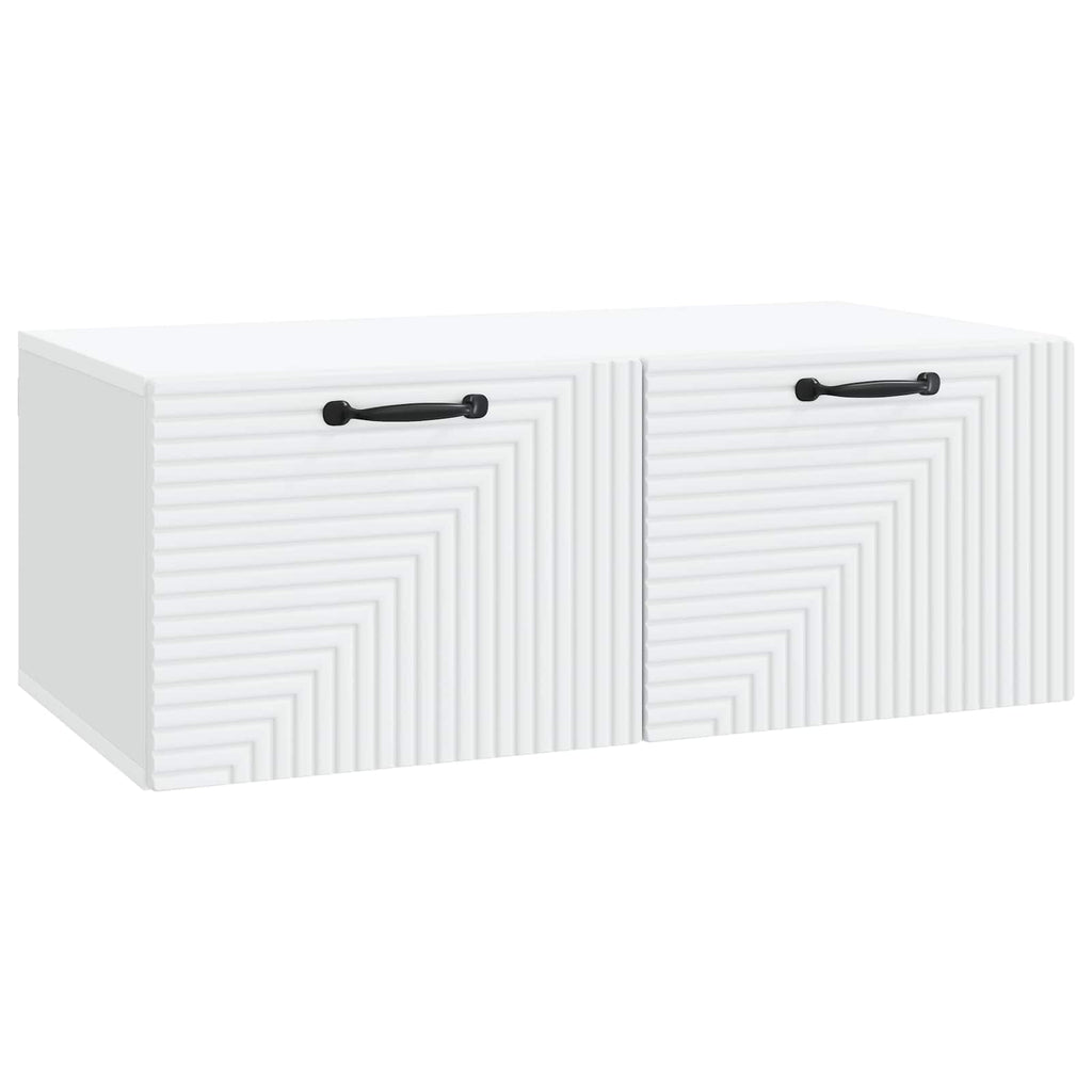 Wandmontierter TV-Schrank Weiß 78,5 x 41 x 30 cm Holzwerkstoff