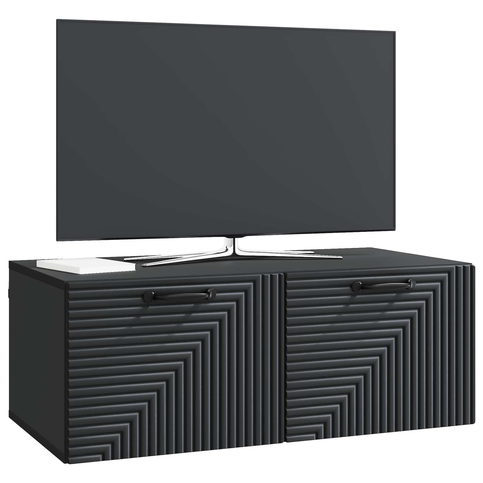 Wandmontierter TV-Schrank Schwarz 78,5 x 41 x 30 cm