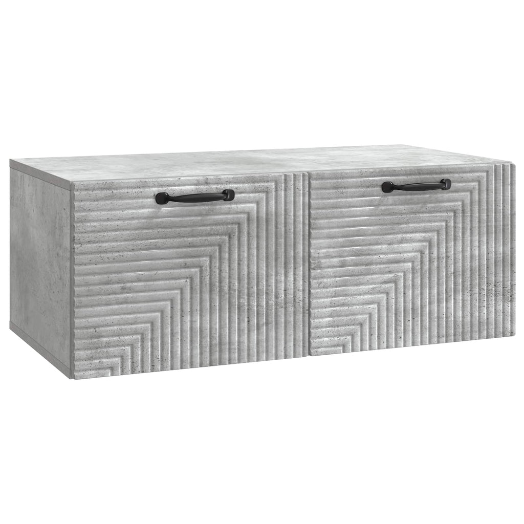 Wandmontierter TV-Schrank Betongrau 78,5 x 41 x 30 cm