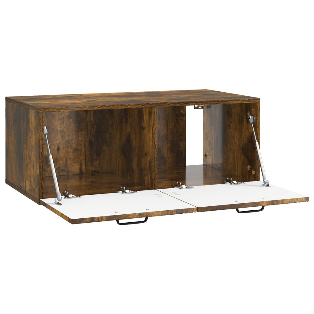 Wandmontierter TV-Schrank Geräucherte Eiche 78,5 x 41 x 30 cm