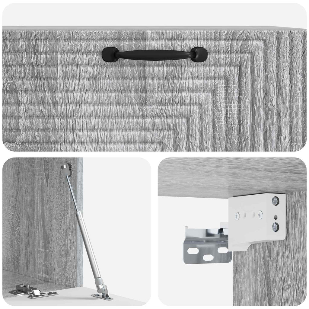 Wandmontierter TV-Schrank Graues Sonoma 78,5 x 41 x 30 cm