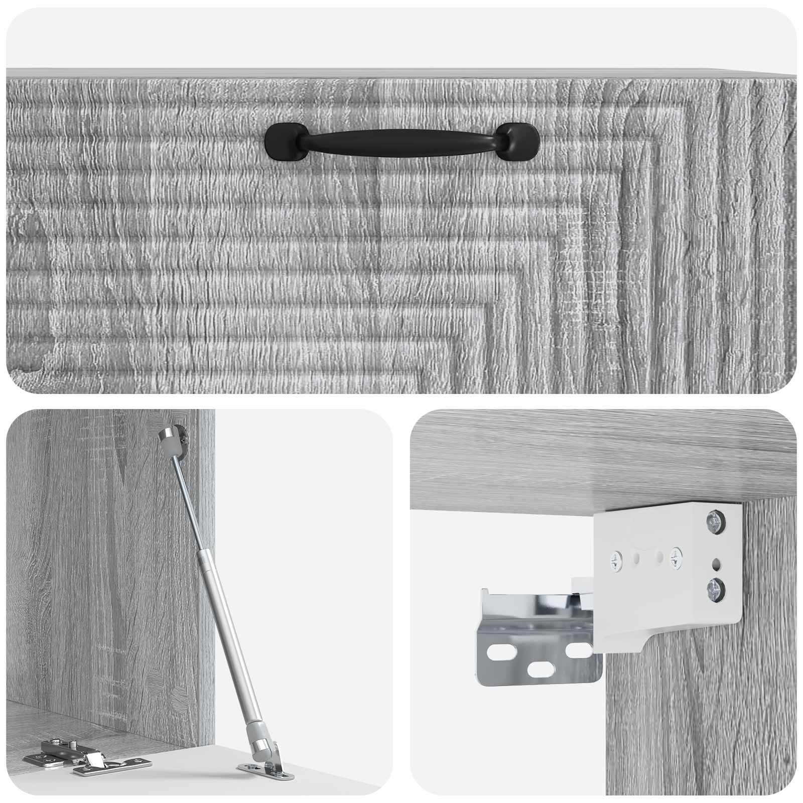 Wandmontierter TV-Schrank Graues Sonoma 78,5 x 41 x 30 cm