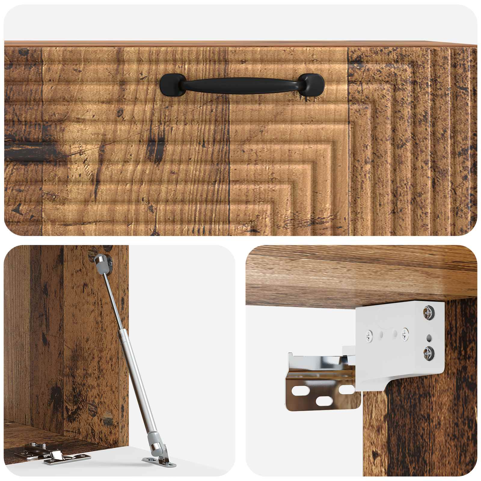 Wandmontierter TV-Schrank Altholz 78,5 x 41 x 30 cm