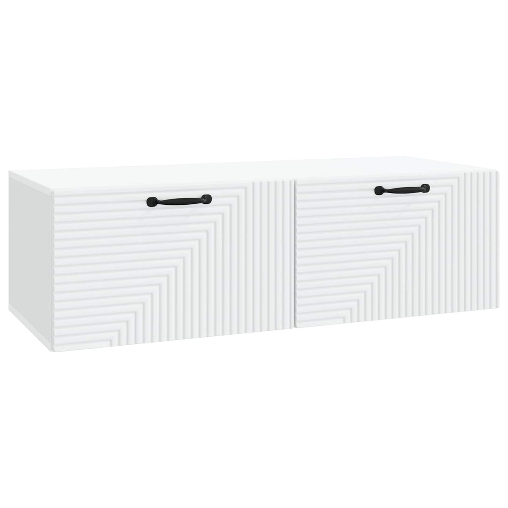 Wandmontierter TV-Schrank Weiß 98 x 41 x 30 cm Holzwerkstoff