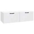 Wandmontierter TV-Schrank Weiß 98 x 41 x 30 cm Holzwerkstoff