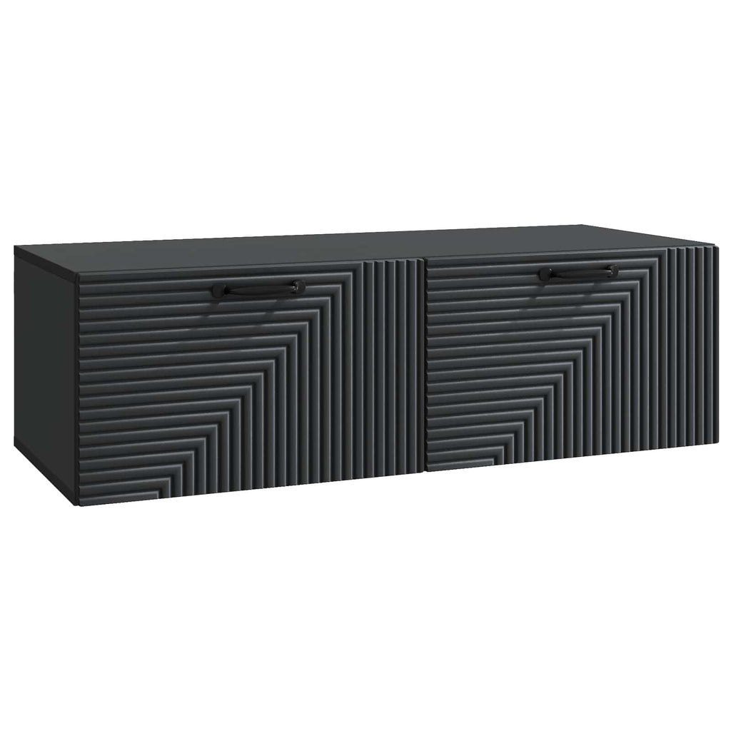 Wandmontierter TV-Schrank Schwarz 98 x 41 x 30 cm Holzwerkstoff