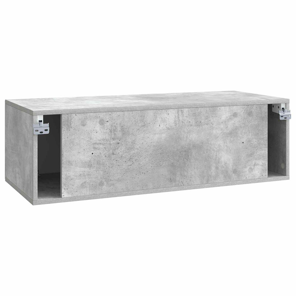 Wandmontierter TV-Schrank Betongrau 98 x 41 x 30 cm