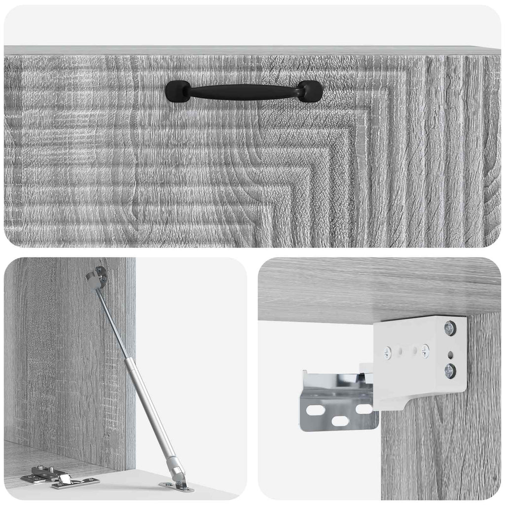 Wandmontierter TV-Schrank Graues Sonoma 98 x 41 x 30 cm