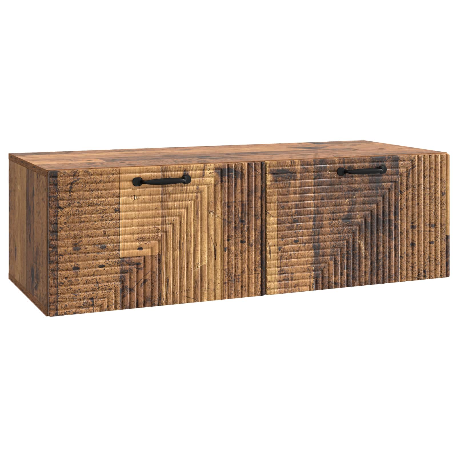 Wandmontierter TV-Schrank Altholz 98 x 41 x 30 cm Holzwerkstoff