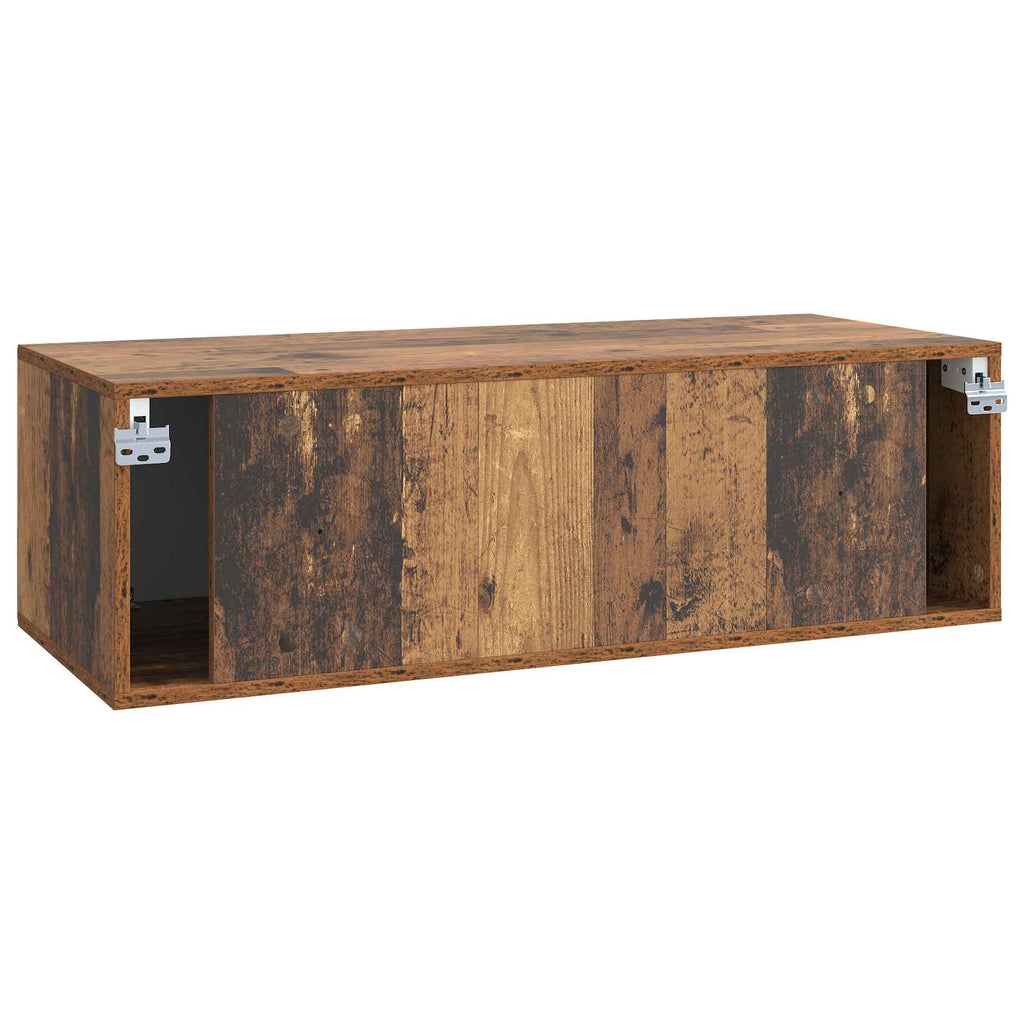 Wandmontierter TV-Schrank Altholz 98 x 41 x 30 cm Holzwerkstoff