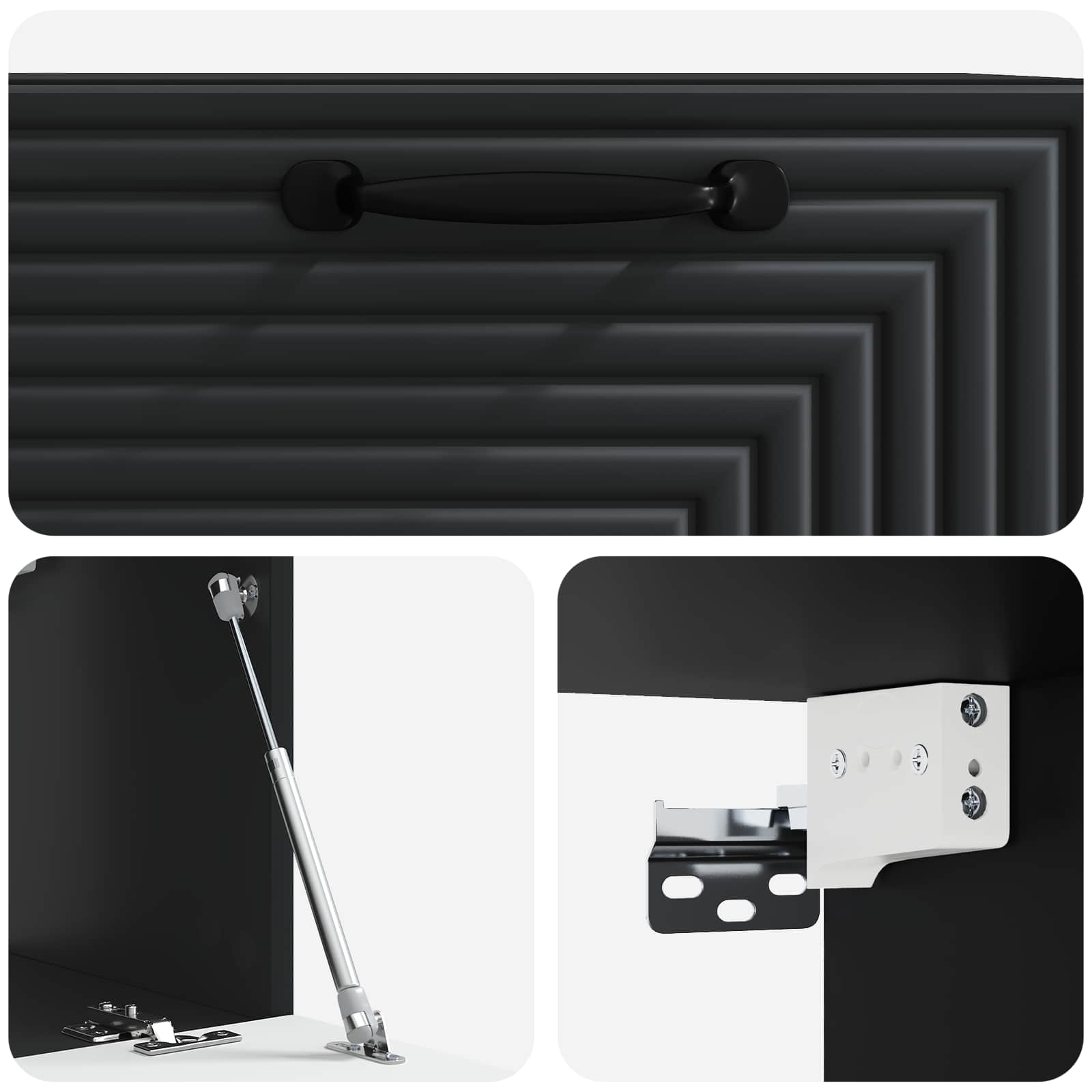 Wandmontierter TV-Schrank Schwarz 59,5 x 31 x 30 cm