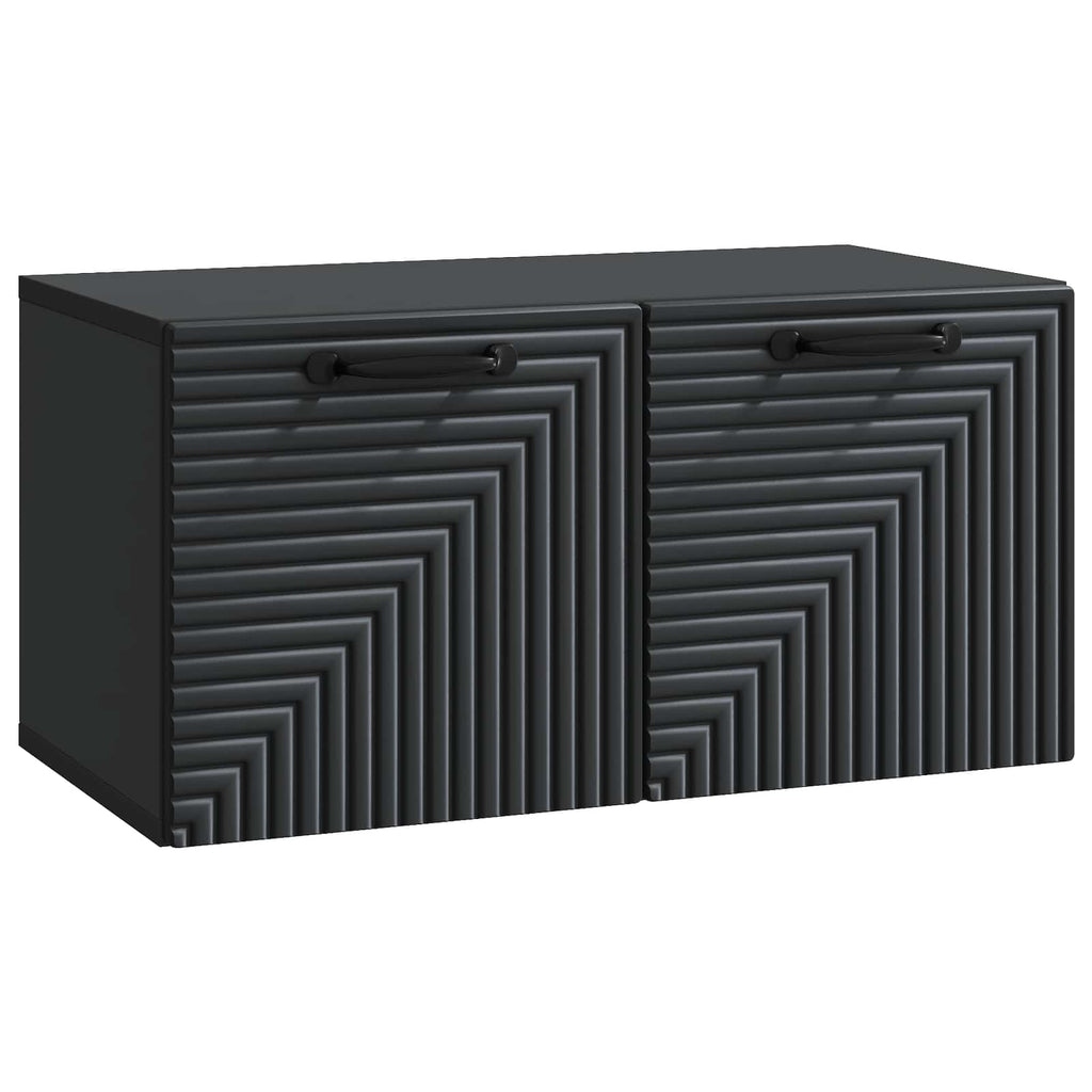 Wandmontierter TV-Schrank Schwarz 59,5 x 31 x 30 cm