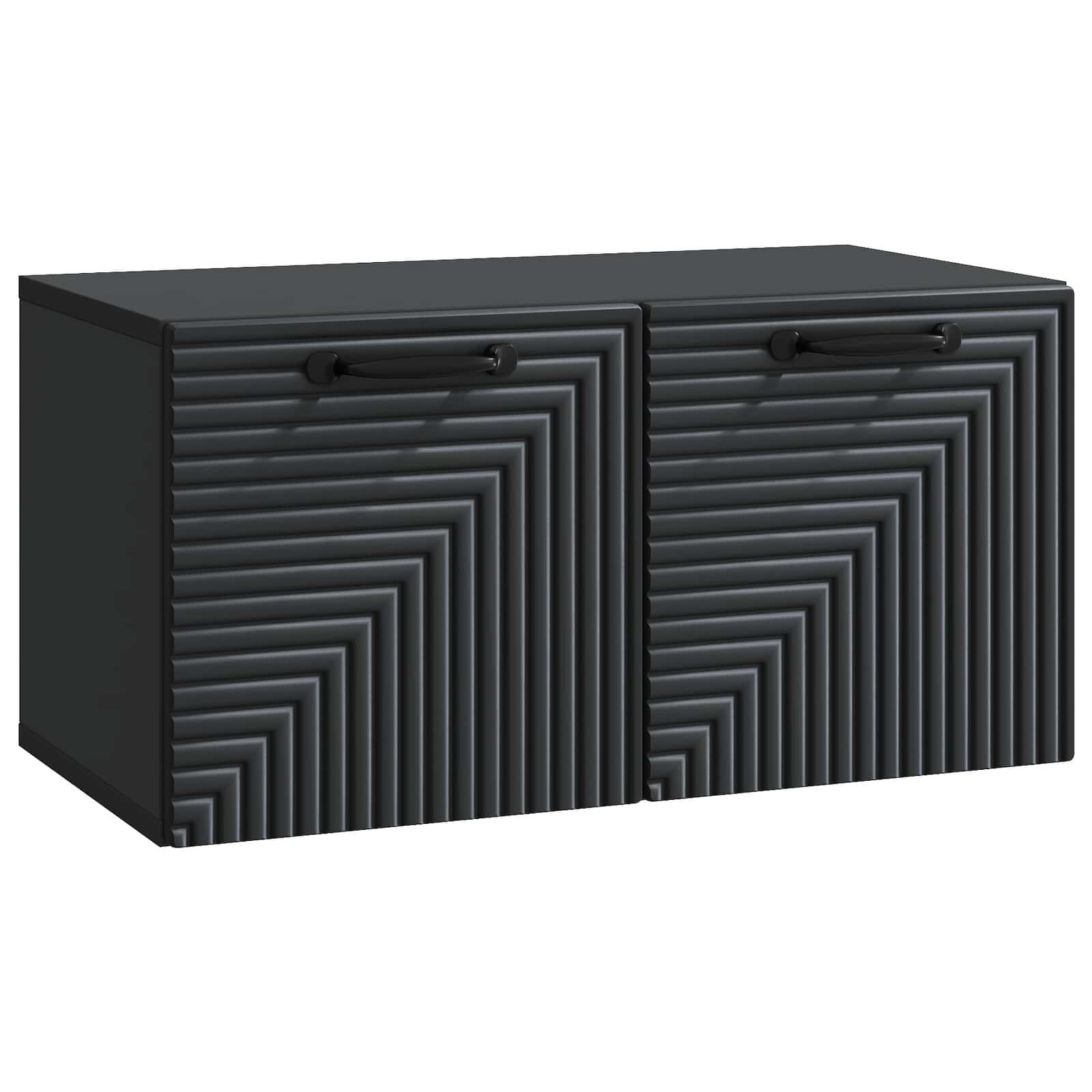 Wandmontierter TV-Schrank Schwarz 59,5 x 31 x 30 cm