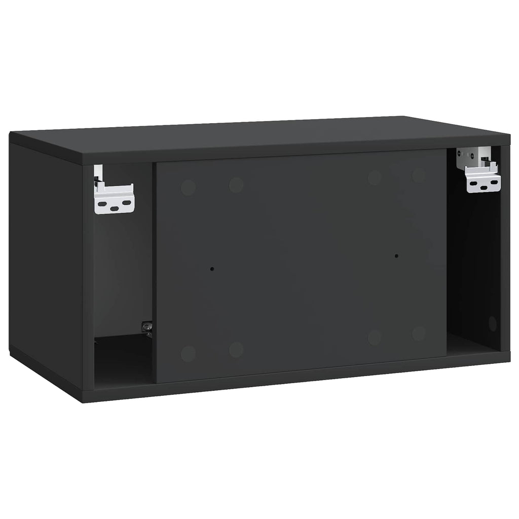 Wandmontierter TV-Schrank Schwarz 59,5 x 31 x 30 cm