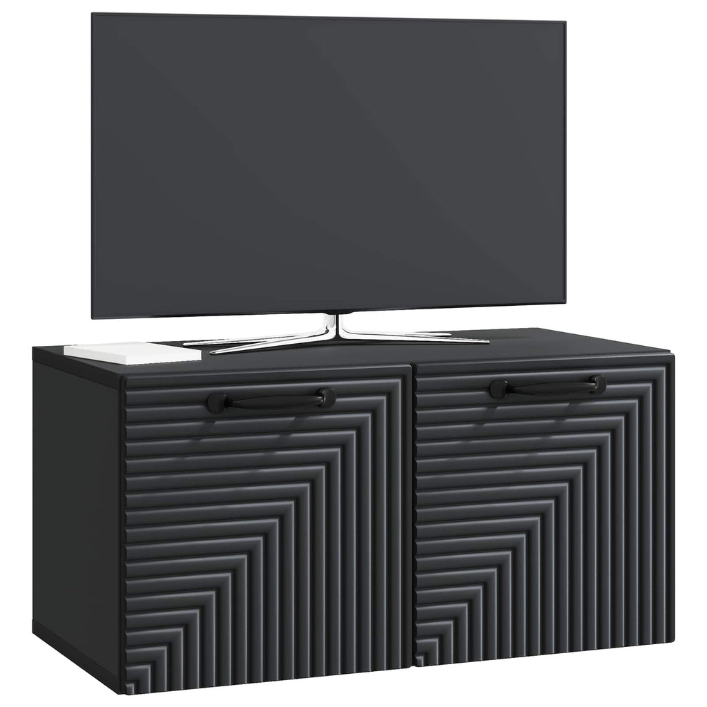 Wandmontierter TV-Schrank Schwarz 59,5 x 31 x 30 cm