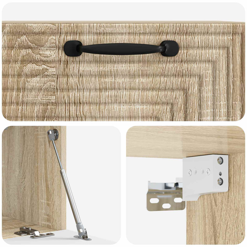 Wandmontierter TV-Schrank Sonoma-Eiche 59,5 x 31 x 30 cm