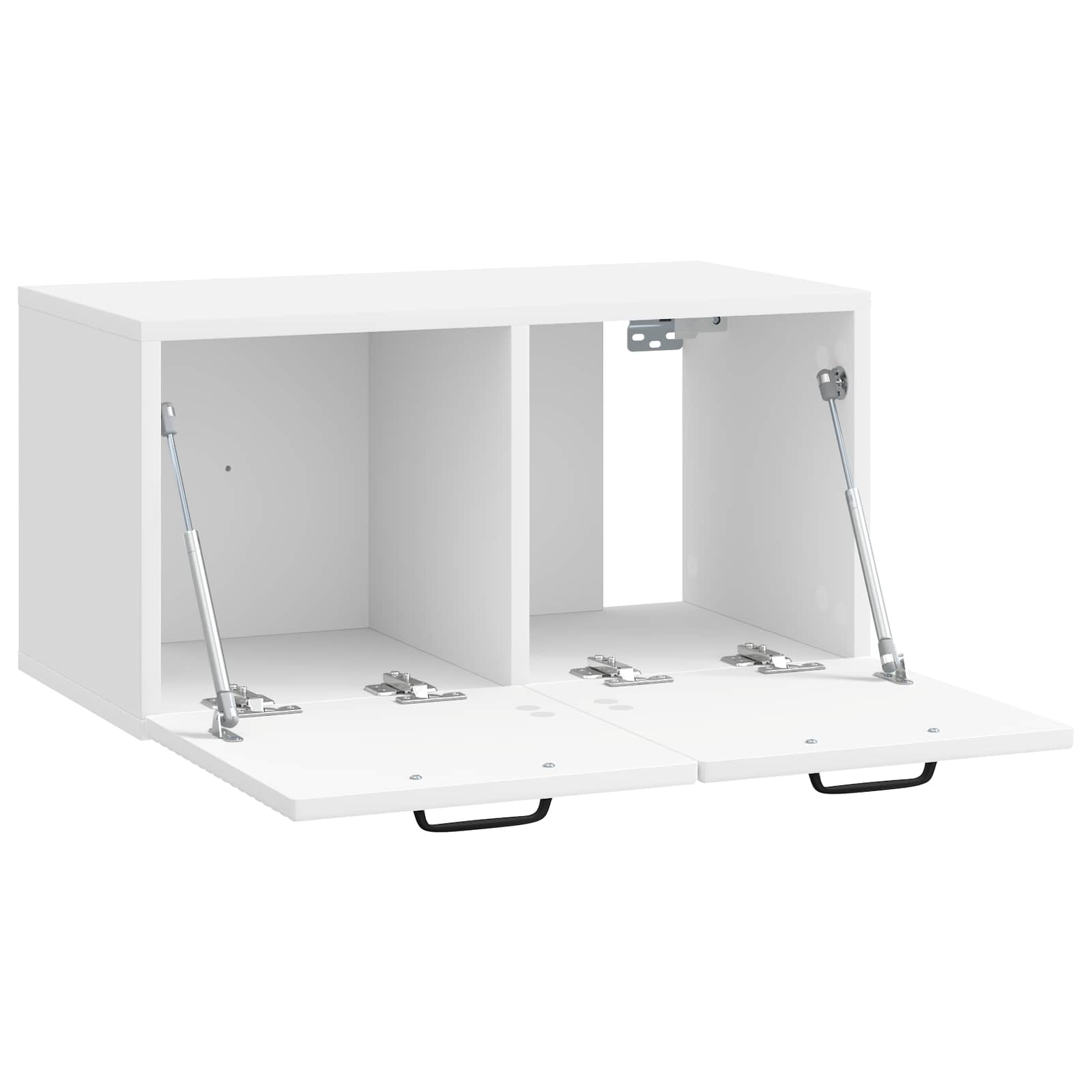 Wandmontierter TV-Schrank Hochglanz Weiß 59,5 x 31 x 30 cm