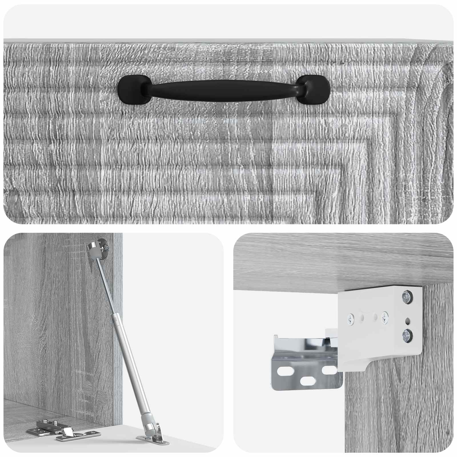 Wandmontierter TV-Schrank Graues Sonoma 59,5 x 31 x 30 cm