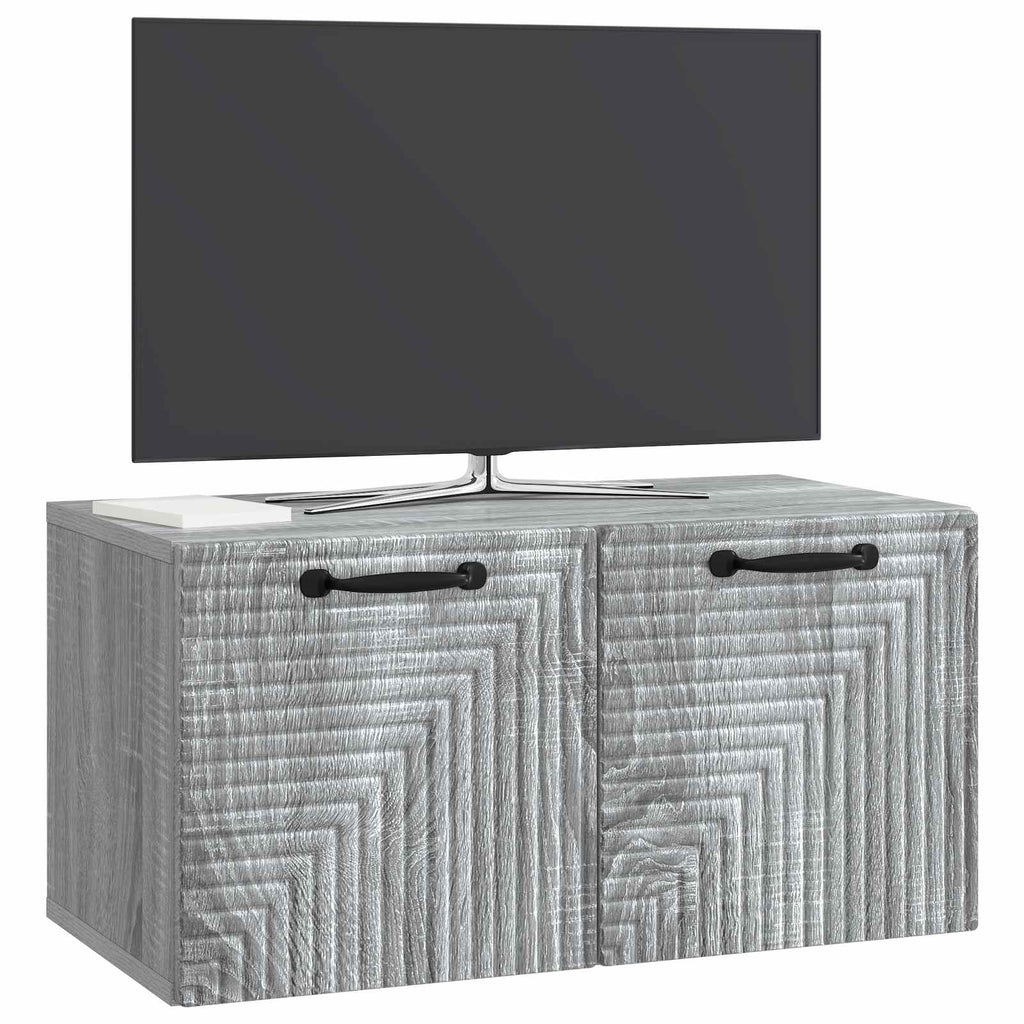 Wandmontierter TV-Schrank Graues Sonoma 59,5 x 31 x 30 cm