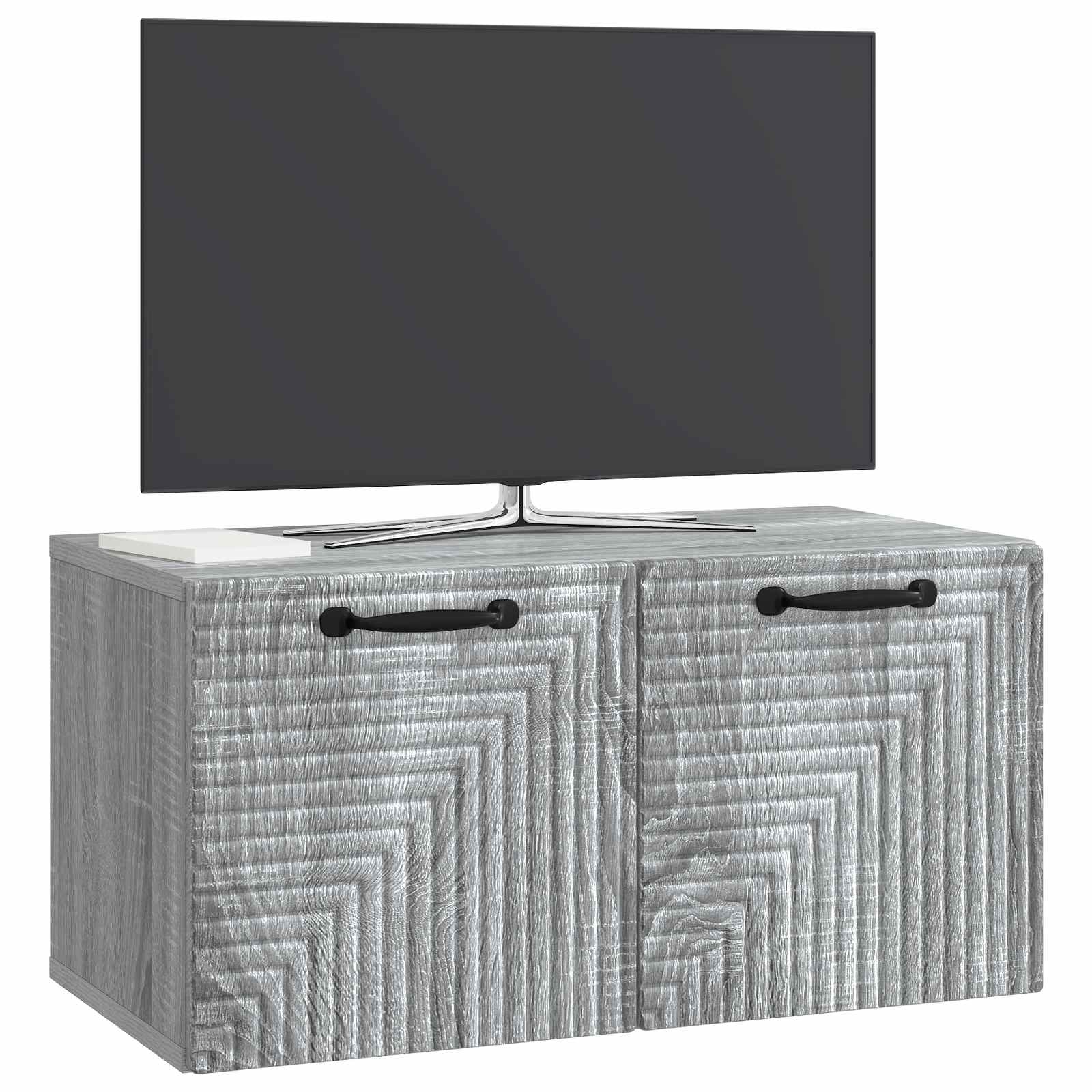Wandmontierter TV-Schrank Graues Sonoma 59,5 x 31 x 30 cm