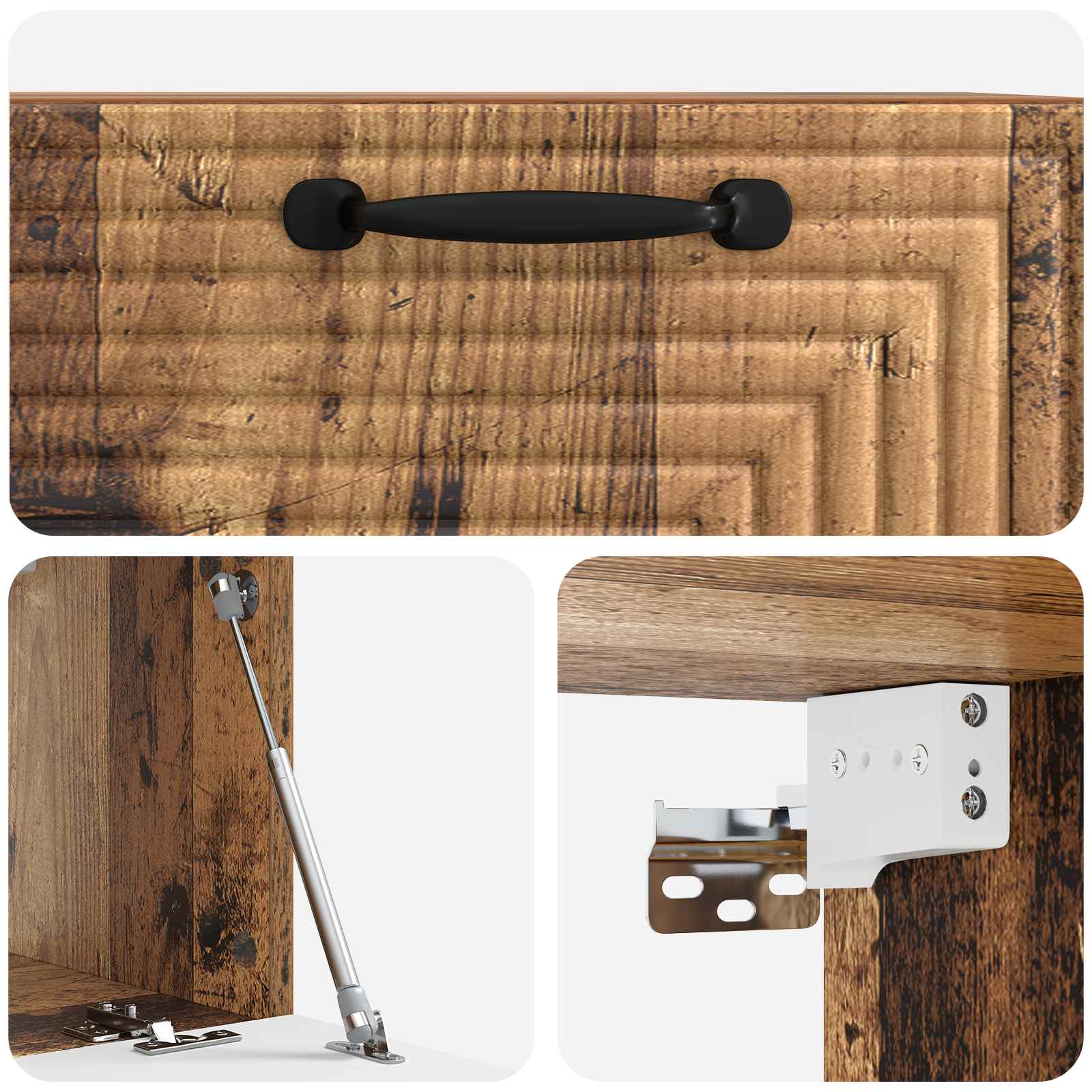 Wandmontierter TV-Schrank Altholz 59,5 x 31 x 30 cm