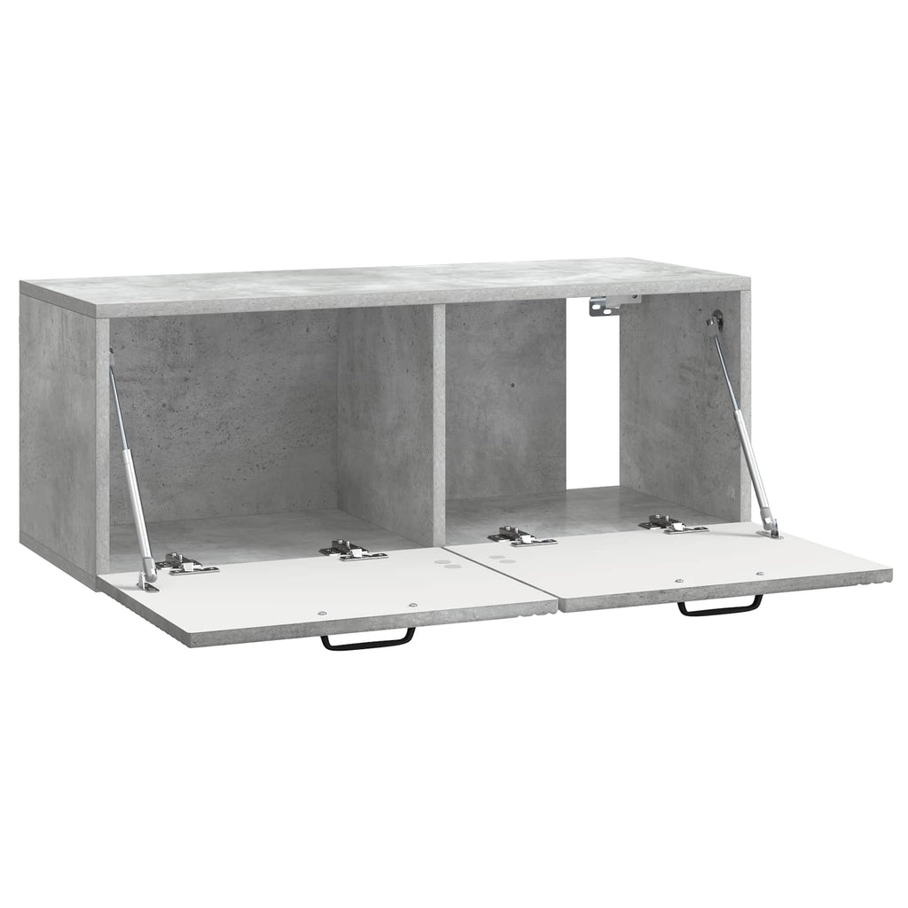 Wandmontierter TV-Schrank Betongrau 78,5 x 31 x 30 cm