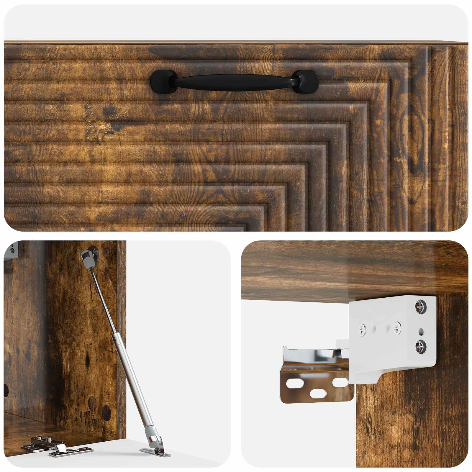 Wandmontierter TV-Schrank Geräucherte Eiche 78,5 x 31 x 30 cm