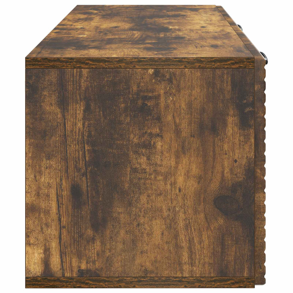 Wandmontierter TV-Schrank Geräucherte Eiche 78,5 x 31 x 30 cm