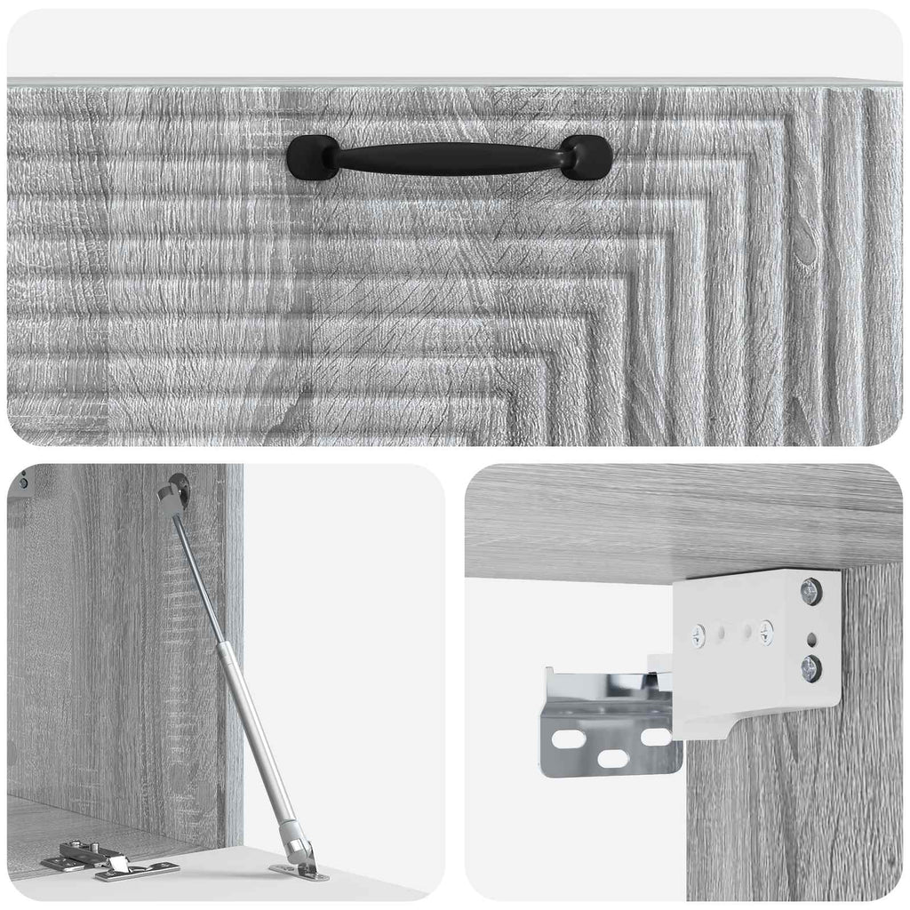 Wandmontierter TV-Schrank Graues Sonoma 78,5 x 31 x 30 cm