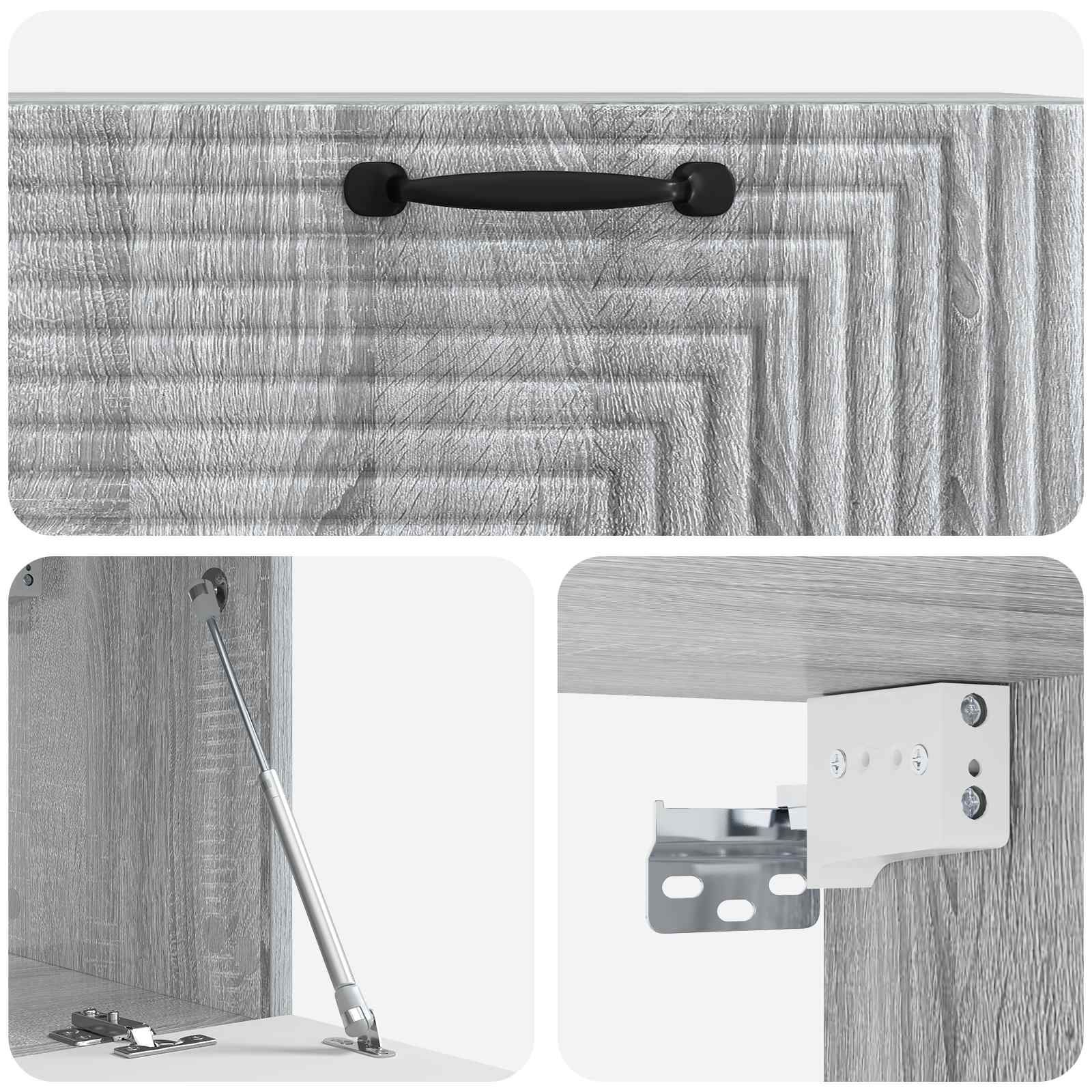 Wandmontierter TV-Schrank Graues Sonoma 78,5 x 31 x 30 cm
