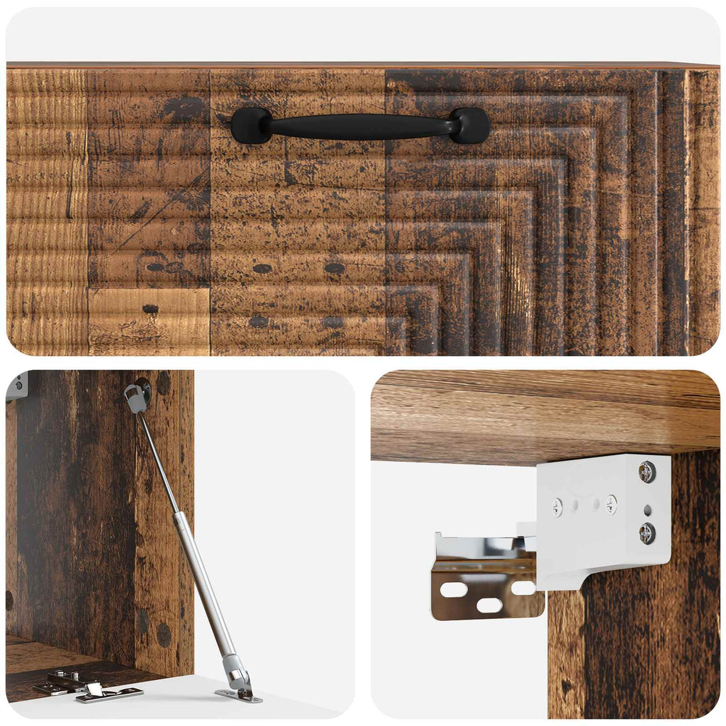 Wandmontierter TV-Schrank Altholz 78,5 x 31 x 30 cm