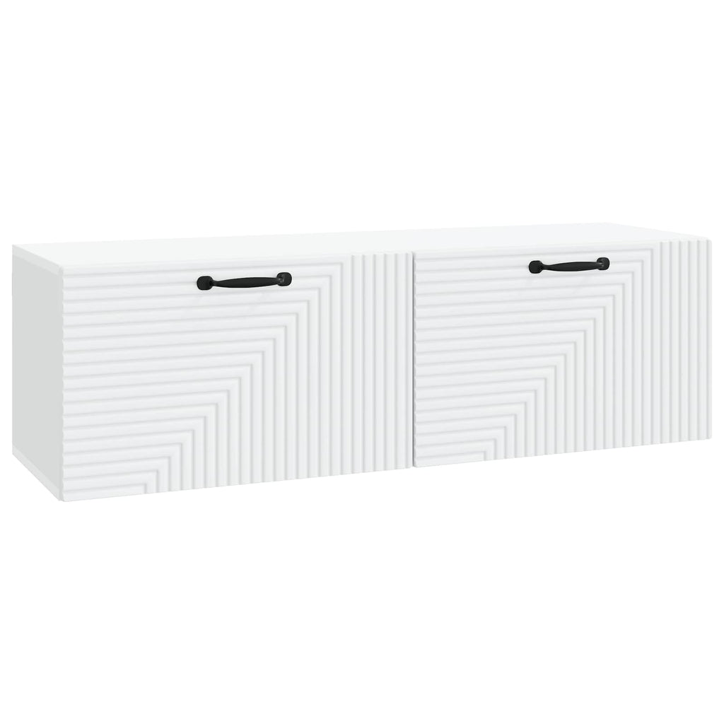 Wandmontierter TV-Schrank Weiß 98 x 31 x 30 cm Holzwerkstoff