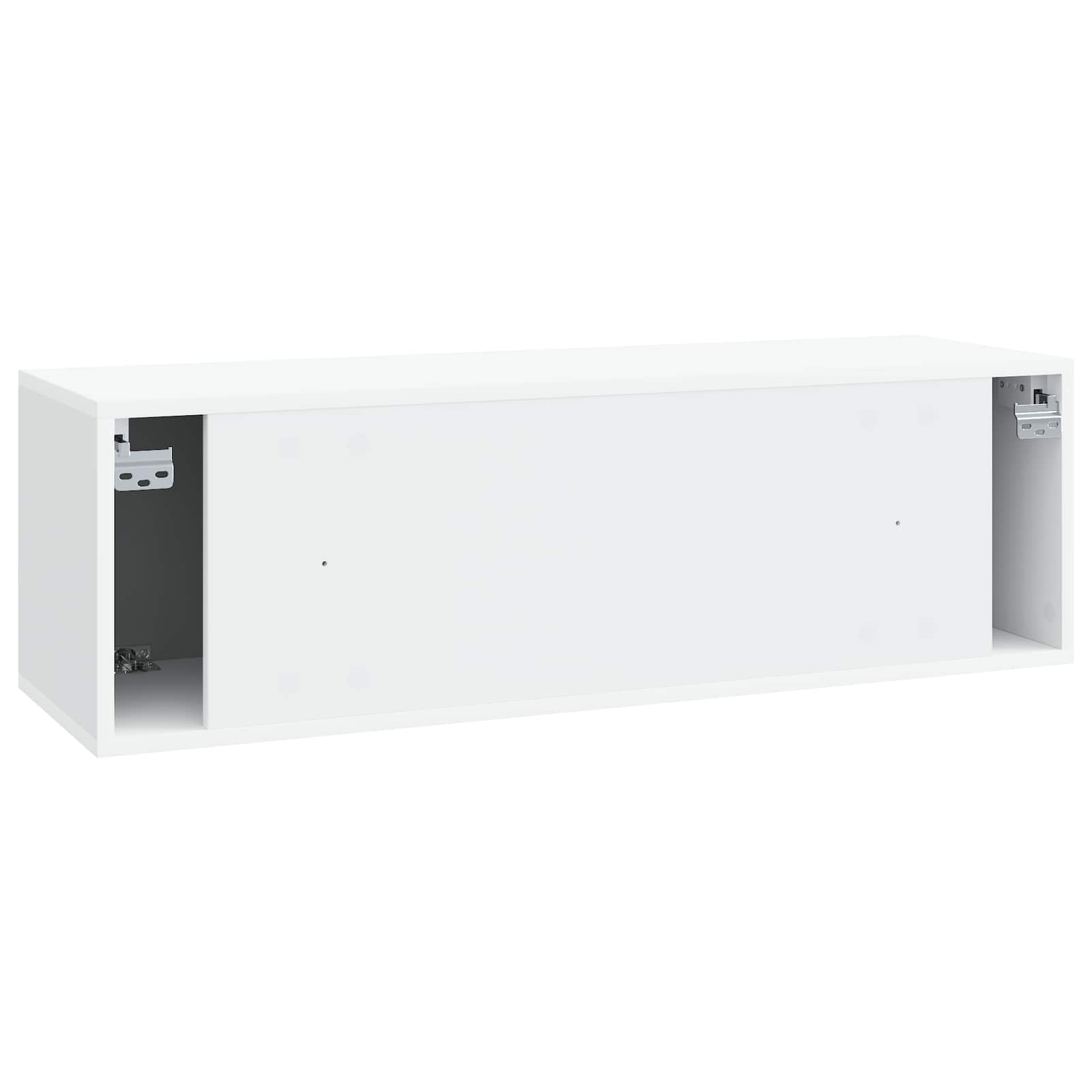 Wandmontierter TV-Schrank Weiß 98 x 31 x 30 cm Holzwerkstoff