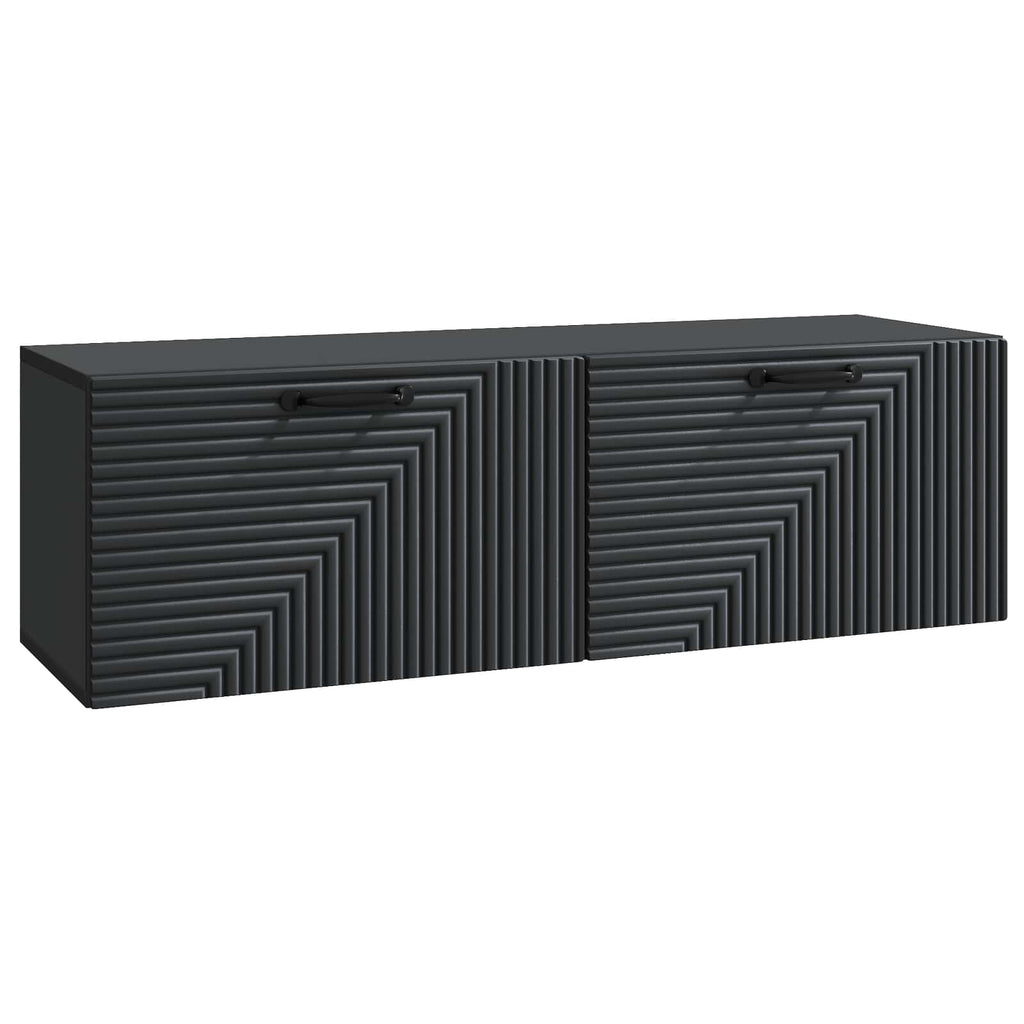 Wandmontierter TV-Schrank Schwarz 98 x 31 x 30 cm Holzwerkstoff