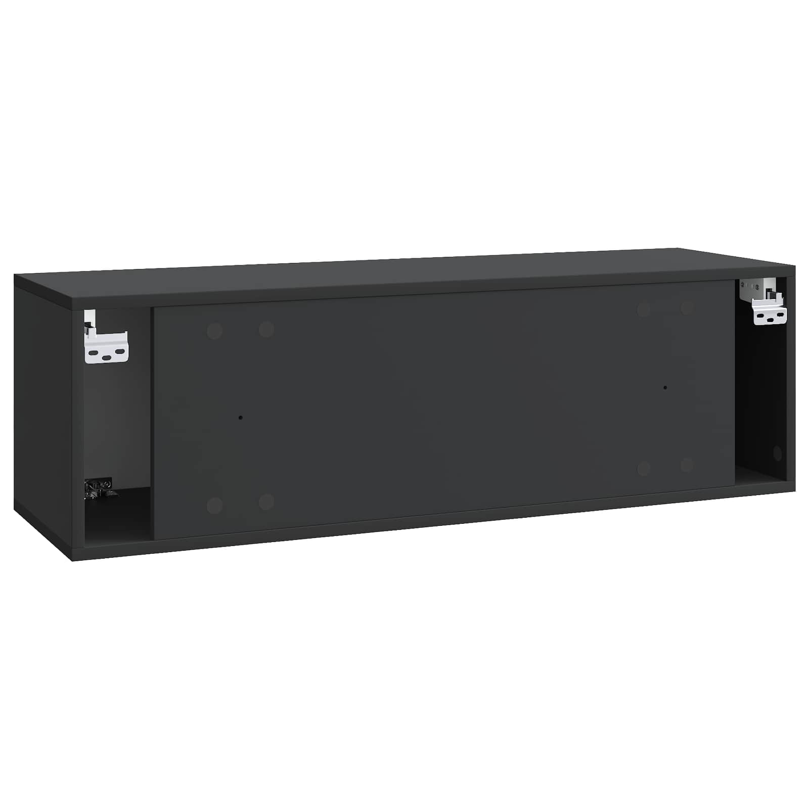 Wandmontierter TV-Schrank Schwarz 98 x 31 x 30 cm Holzwerkstoff