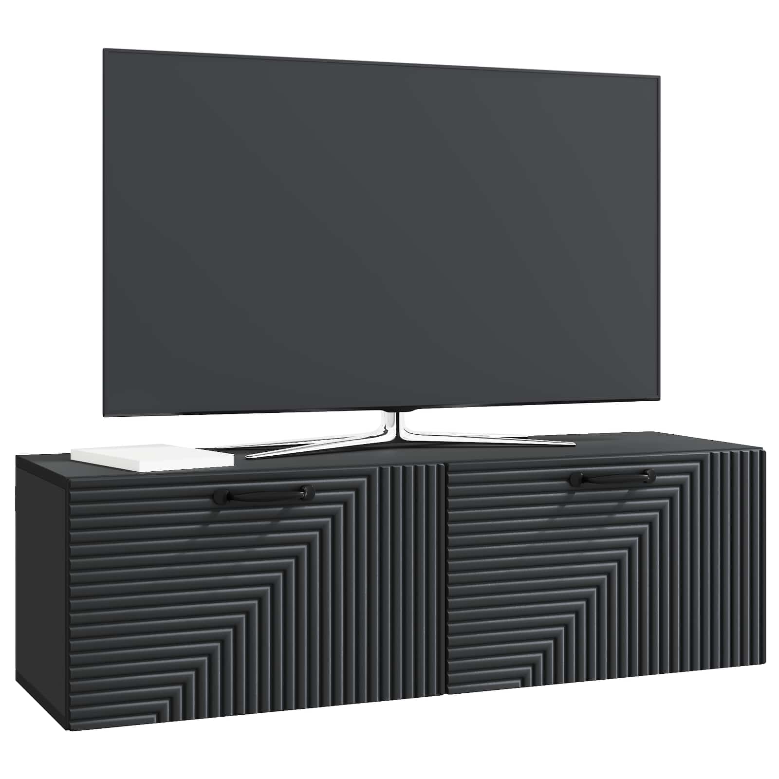 Wandmontierter TV-Schrank Schwarz 98 x 31 x 30 cm Holzwerkstoff