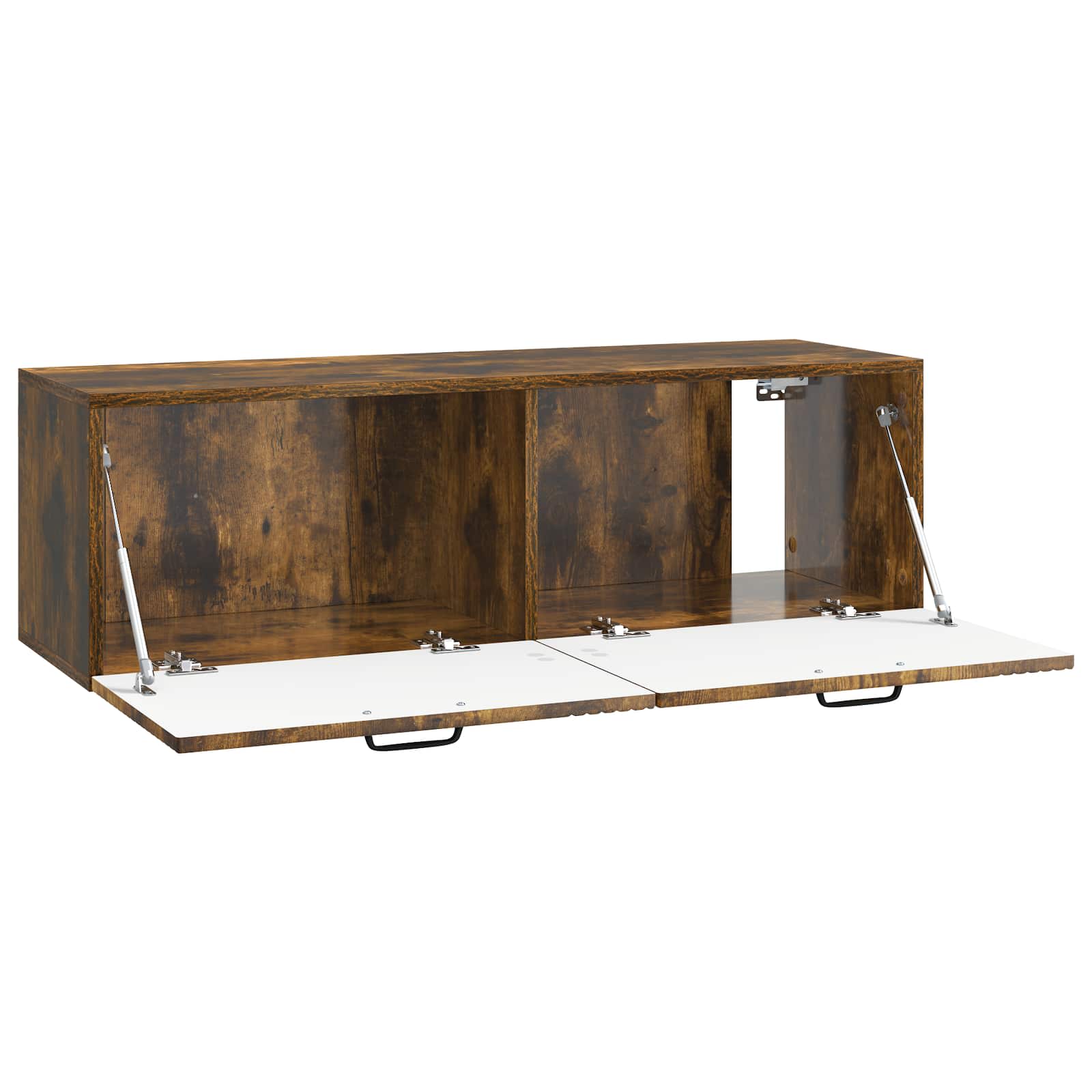 Wandmontierter TV-Schrank Geräucherte Eiche 98 x 31 x 30 cm