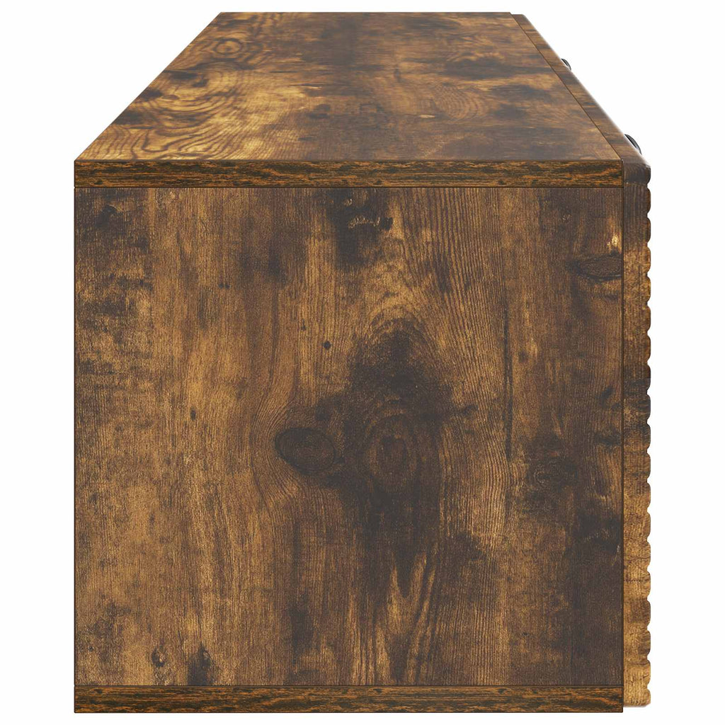 Wandmontierter TV-Schrank Geräucherte Eiche 98 x 31 x 30 cm
