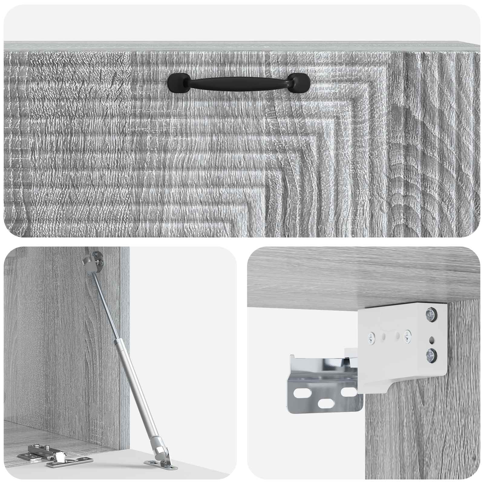 Wandmontierter TV-Schrank Graues Sonoma 98 x 31 x 30 cm