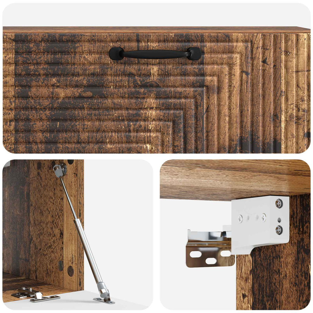 Wandmontierter TV-Schrank Altholz 98 x 31 x 30 cm Holzwerkstoff