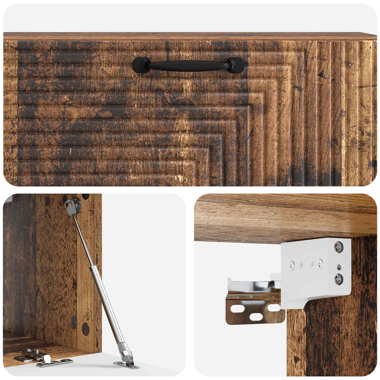 Wandmontierter TV-Schrank Altholz 98 x 31 x 30 cm Holzwerkstoff