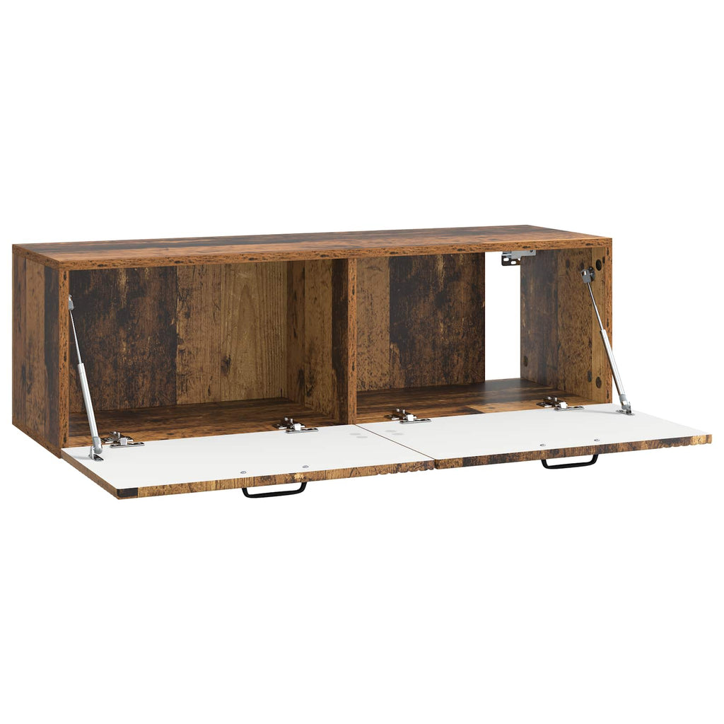 Wandmontierter TV-Schrank Altholz 98 x 31 x 30 cm Holzwerkstoff