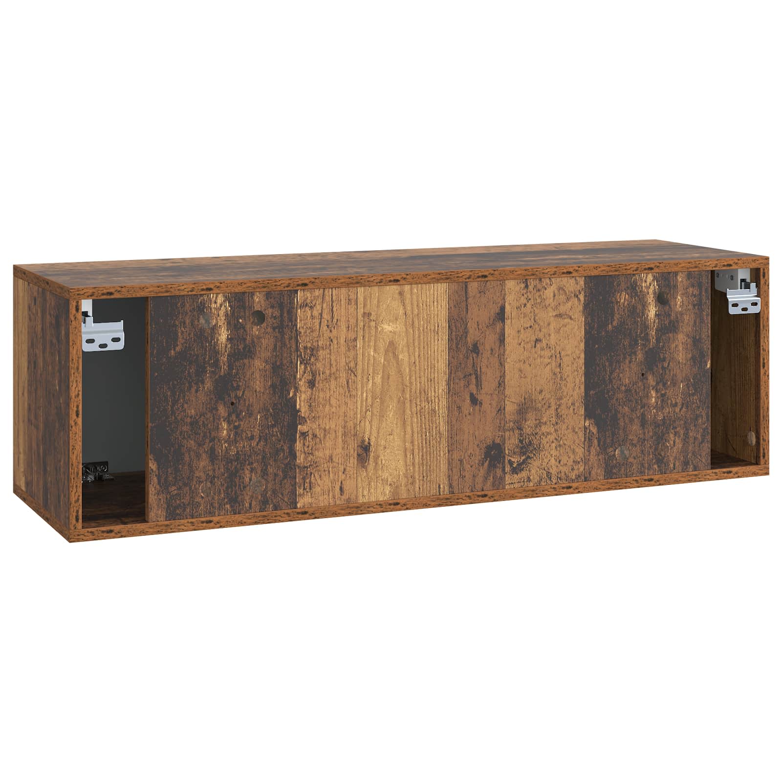 Wandmontierter TV-Schrank Altholz 98 x 31 x 30 cm Holzwerkstoff