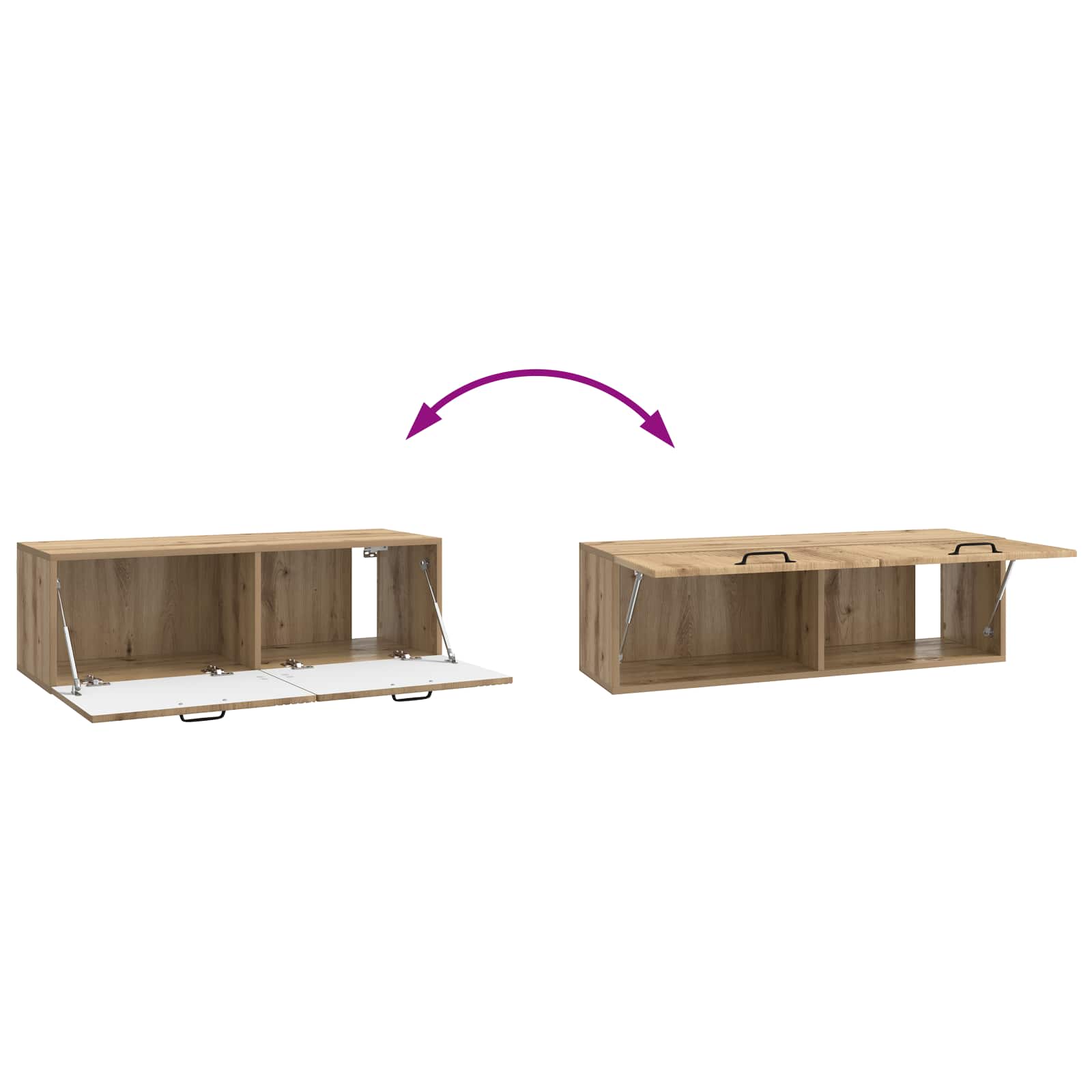 Wandmontierter TV-Schrank Artisan-Eiche 98 x 31 x 30 cm