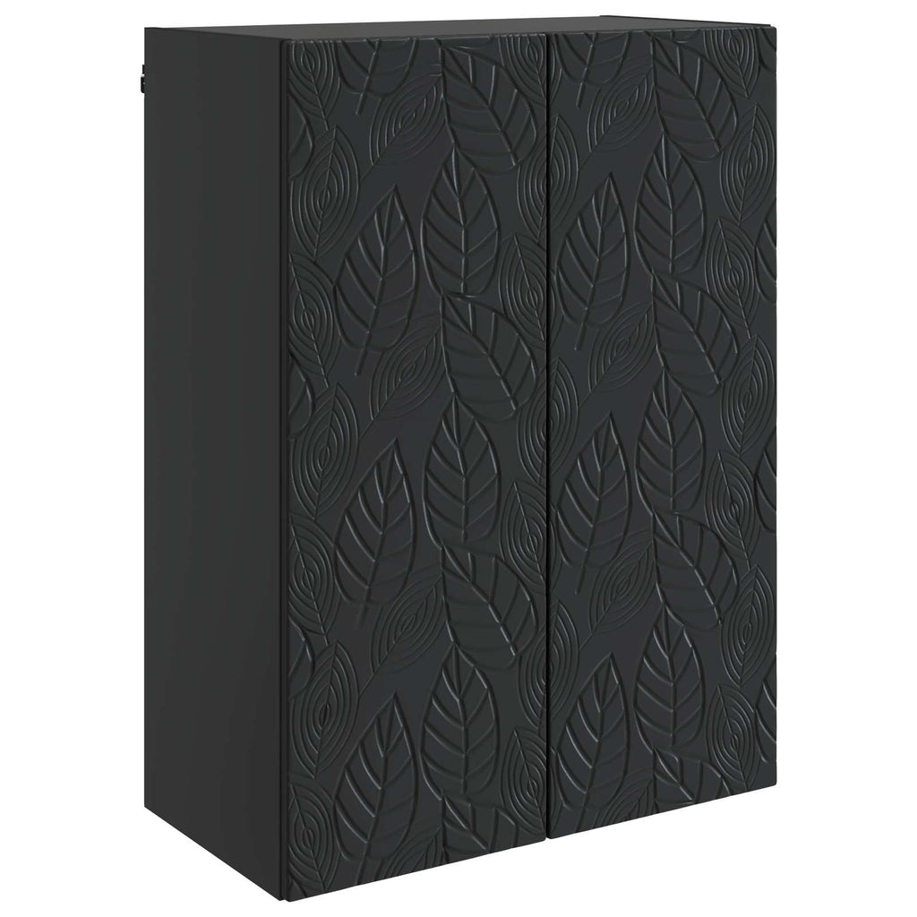 Wandschrank Schwarz 66 x 34,5 x 90 cm Holzwerkstoff