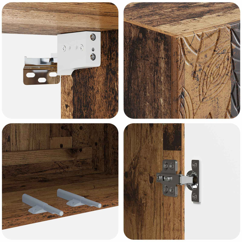 Wandschrank Altholz 66 x 34,5 x 90 cm Holzwerkstoff