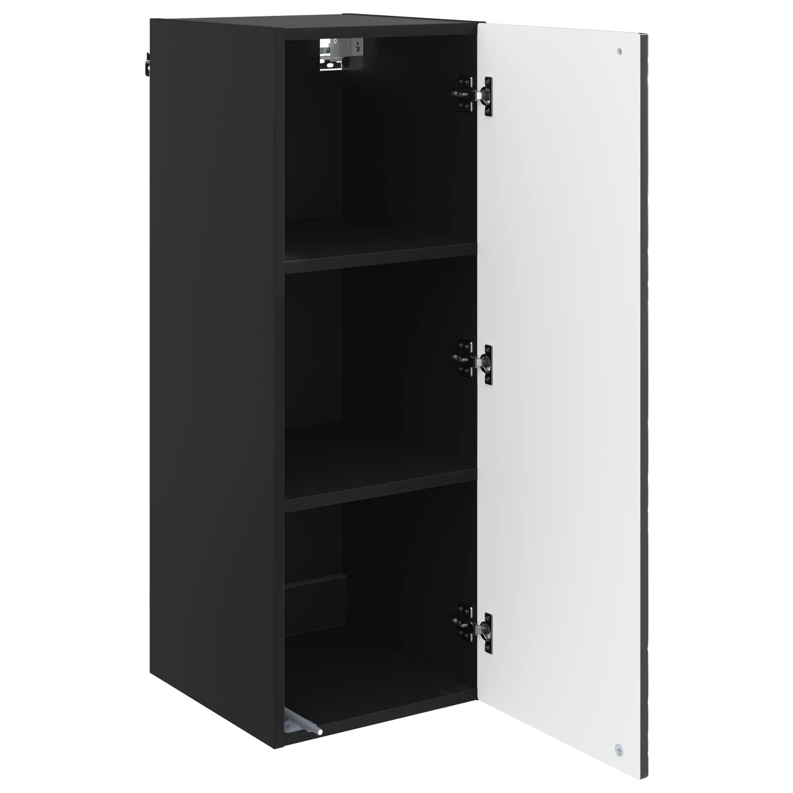 Wandschrank Schwarz 33 x 34,5 x 90 cm Holzwerkstoff