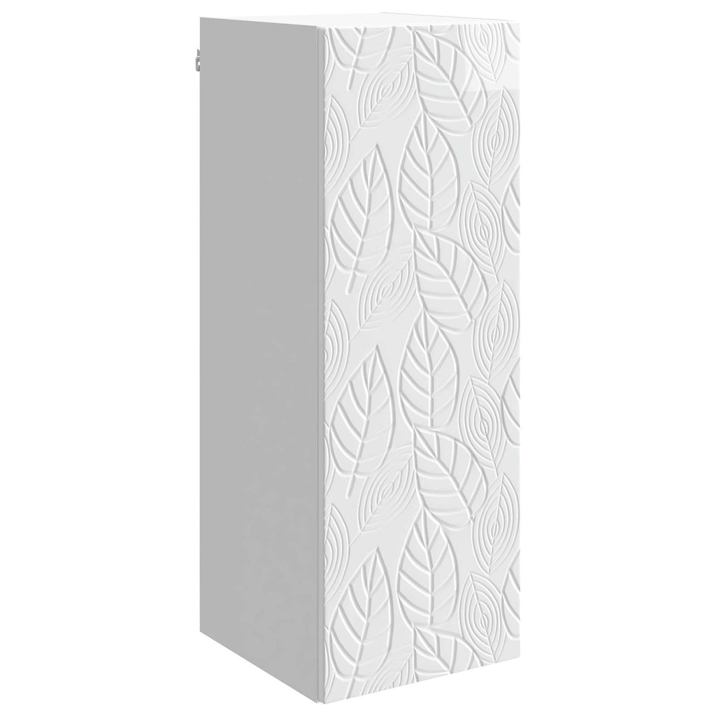 Wandschrank Hochglanz Weiß 33 x 34,5 x 90 cm Holzwerkstoff