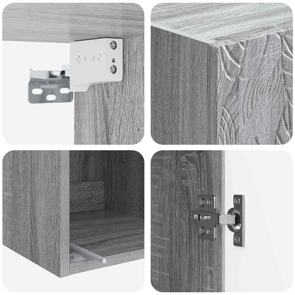 Wandschrank Grau Sonoma 33 x 34,5 x 90 cm Holzwerkstoff