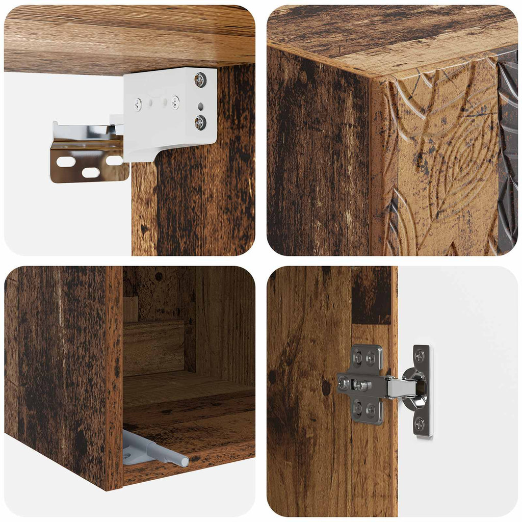 Wandschrank Altholz 33 x 34,5 x 90 cm Holzwerkstoff